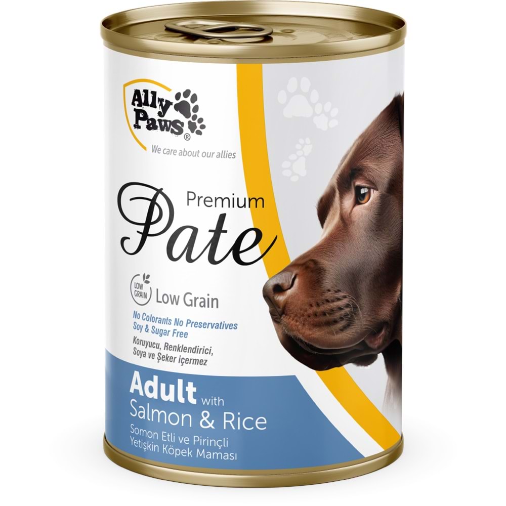 AP024 ALLY PAWS PATE SOMONLU KÖPEK KONSERVE 400GR 12Lİ
