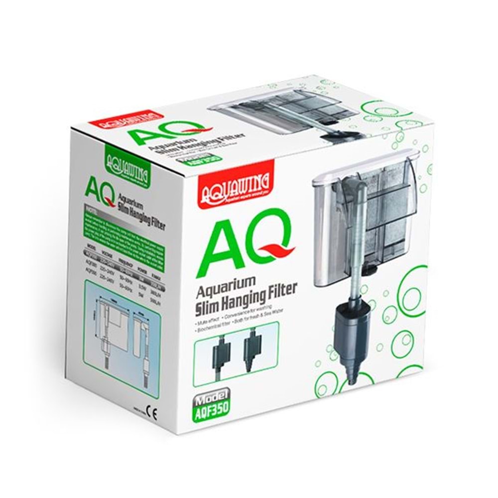 AQF350-AQUAWING SLİM ŞELALE FİLTRE 3W 350L/H