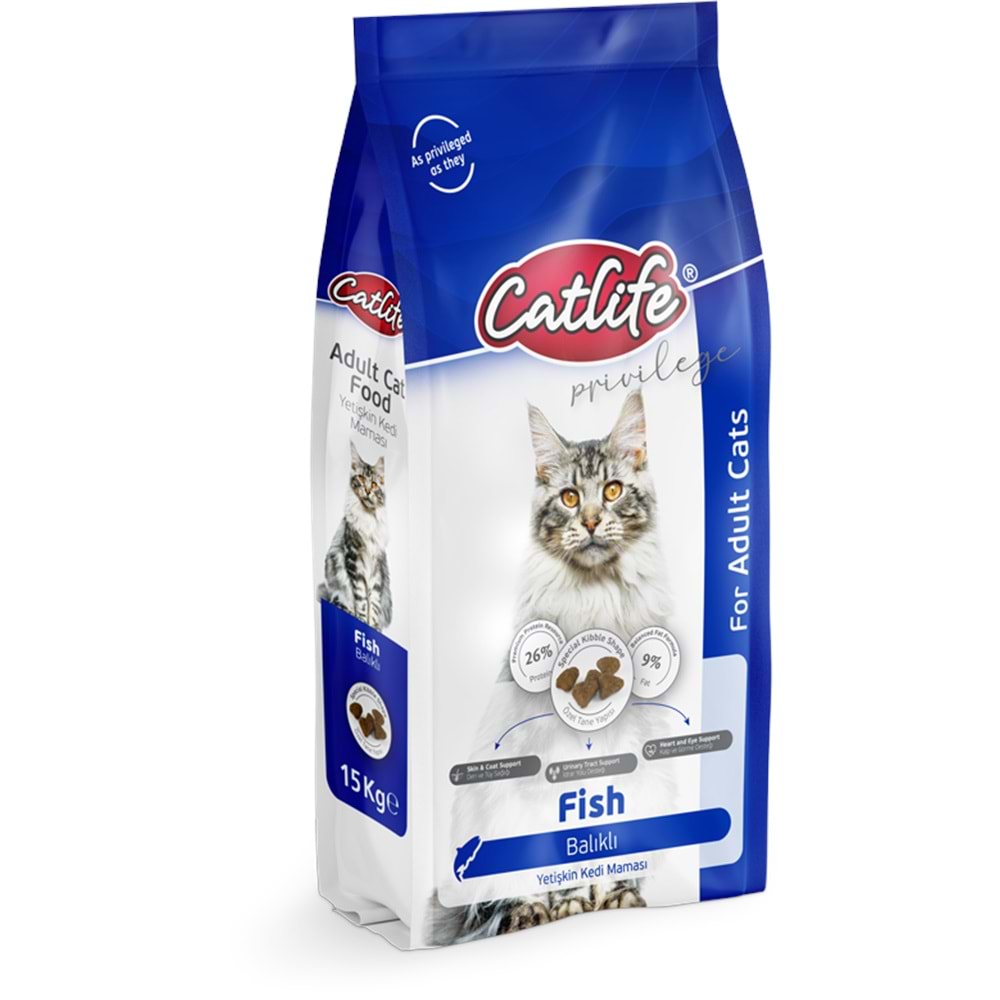 CLFD03-CATLİFE BALIKLI YETİŞKİN KEDİ MAMASI 15+1KG