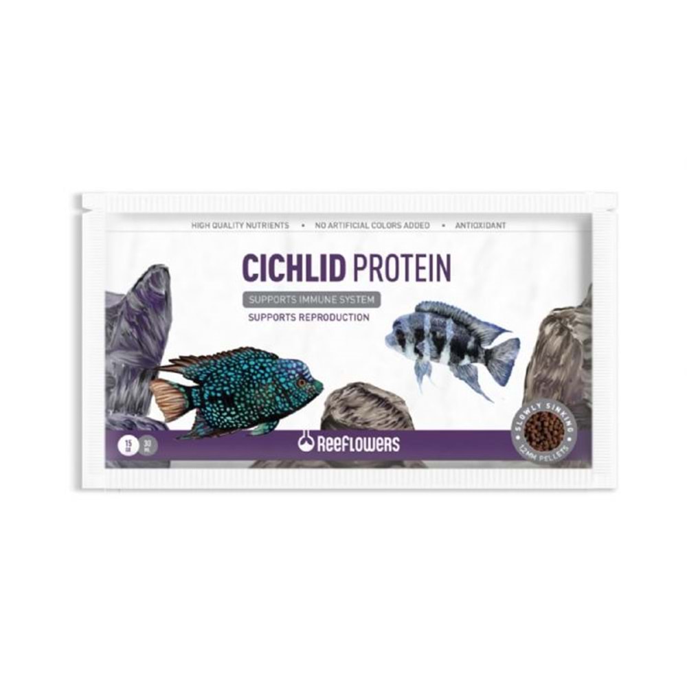 CPP15-REEFLOWERS CICHLID PROTEİN ZARF YEM 15GR 24LÜ
