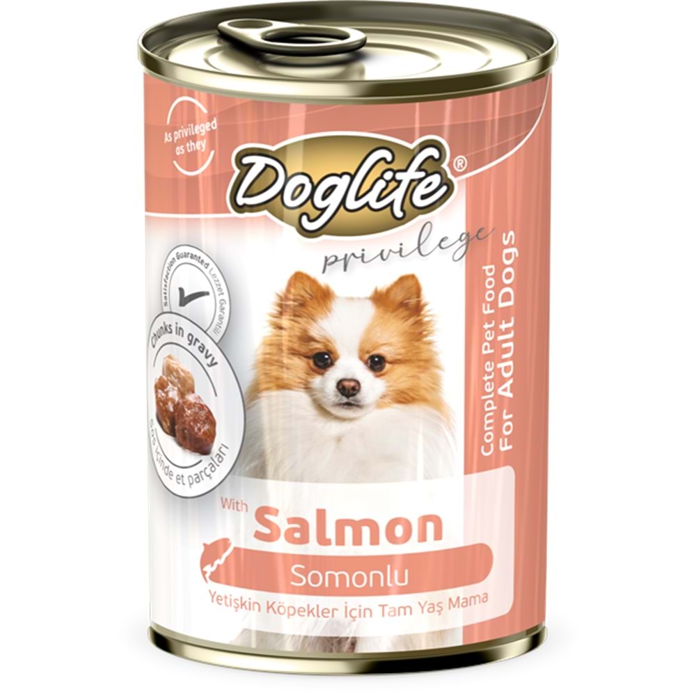 DLF14-DOGLİFE SOMONLU KÖPEK KONSERVE 400GR 12Lİ