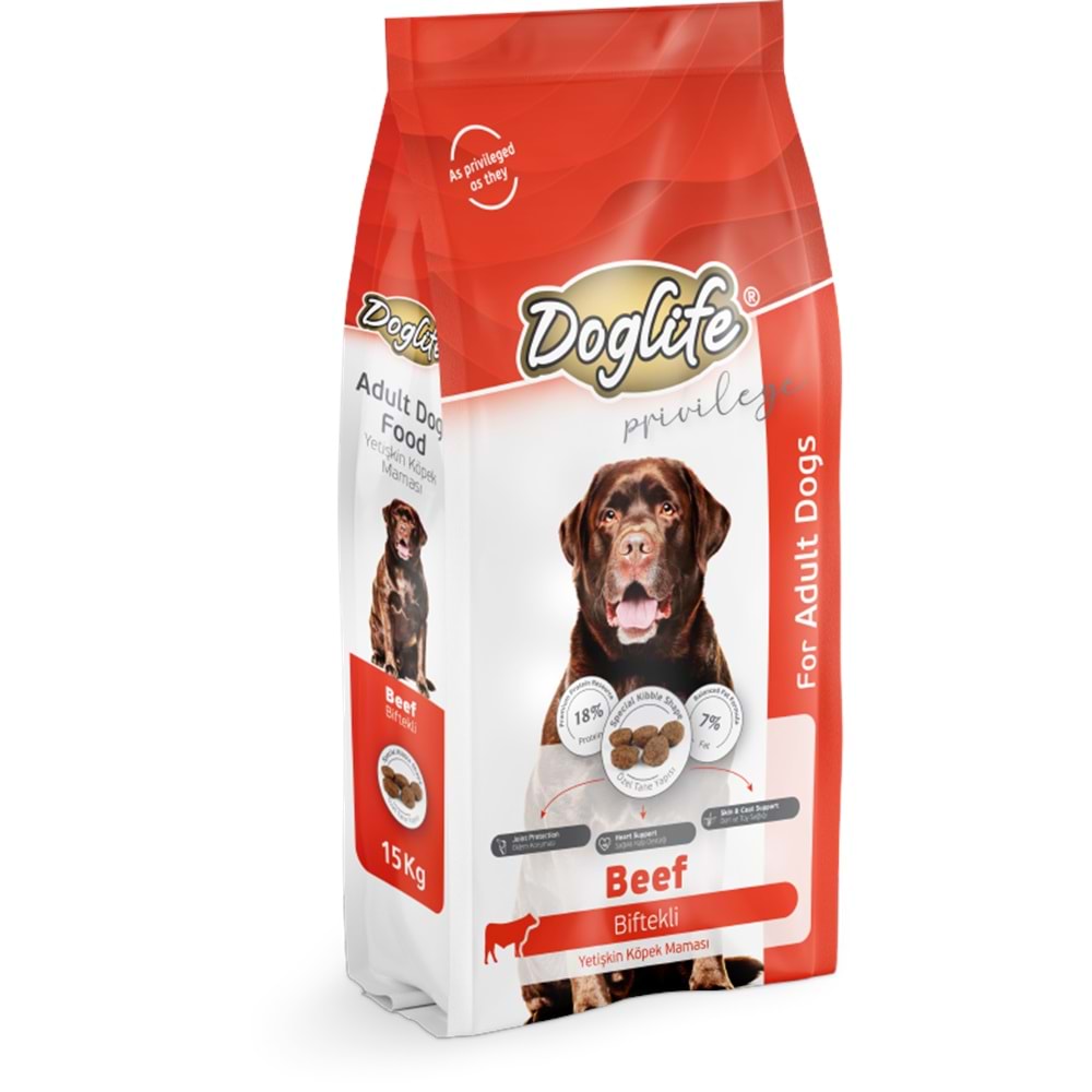DLFD03-DOGLİFE BİFTEKLİ YETİŞKİN KÖPEK MAMASI 15+1KG