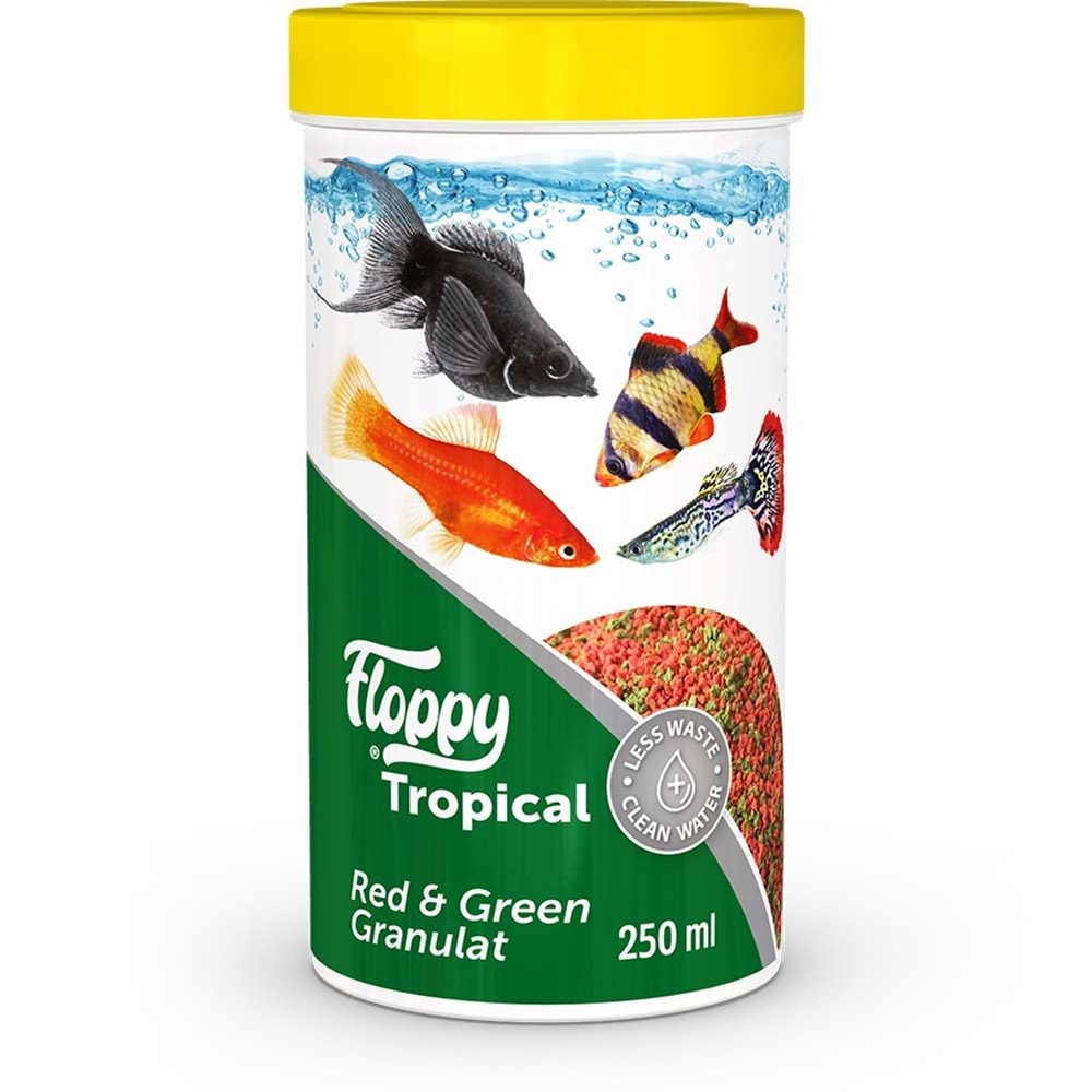 FLP005-FLOPPY TROPICAL RED&GREEN GRANULAT 250ML
