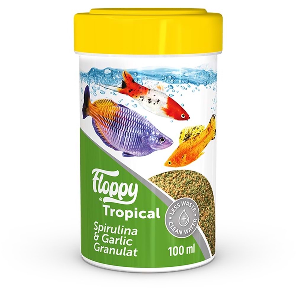 FLP010-FLOPPY TROPICAL SPIRULINA&GARLIC GRANULAT 100ML