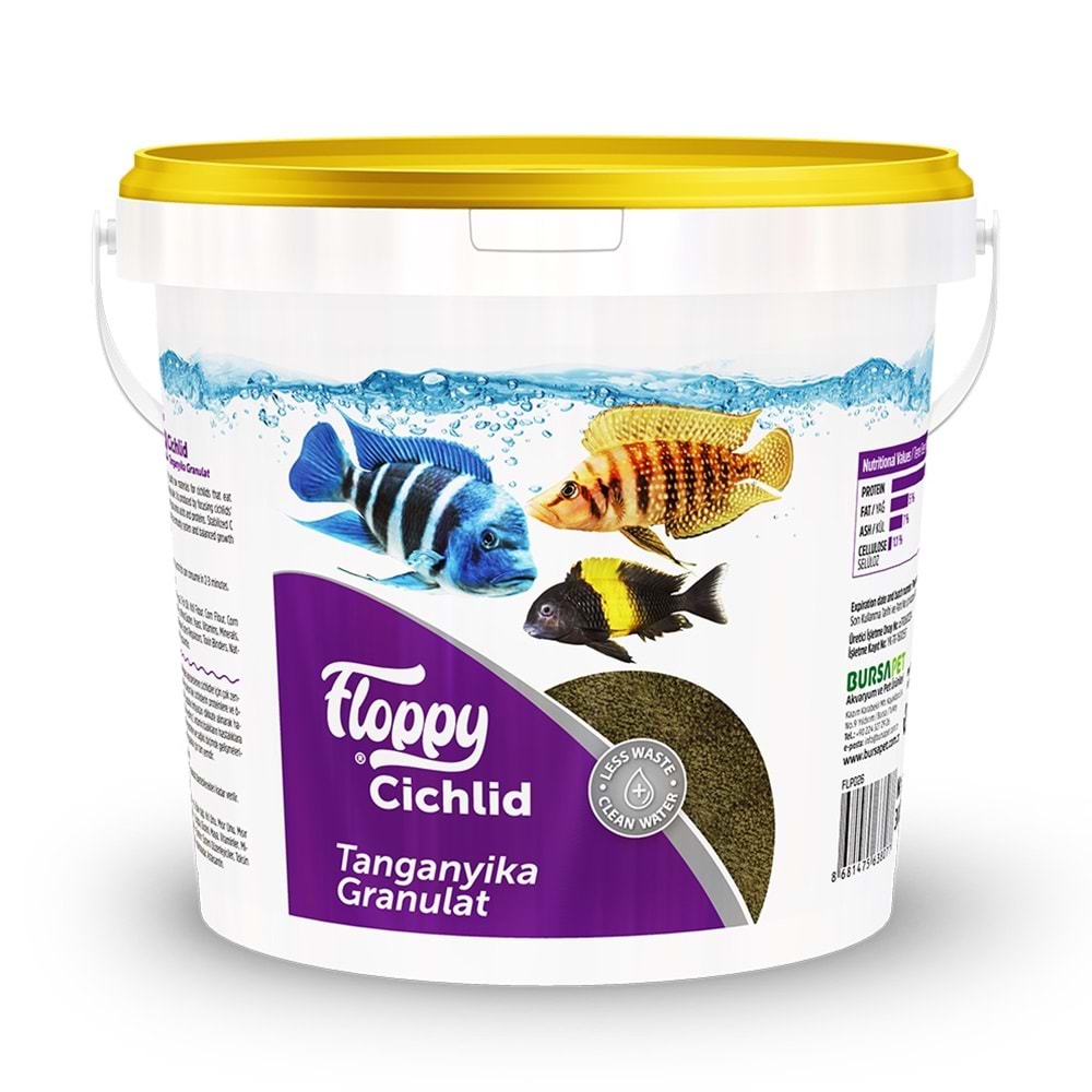 FLP026-FLOPPY CICHLID TANGANYIKA GRANULAT 3KG KOVA