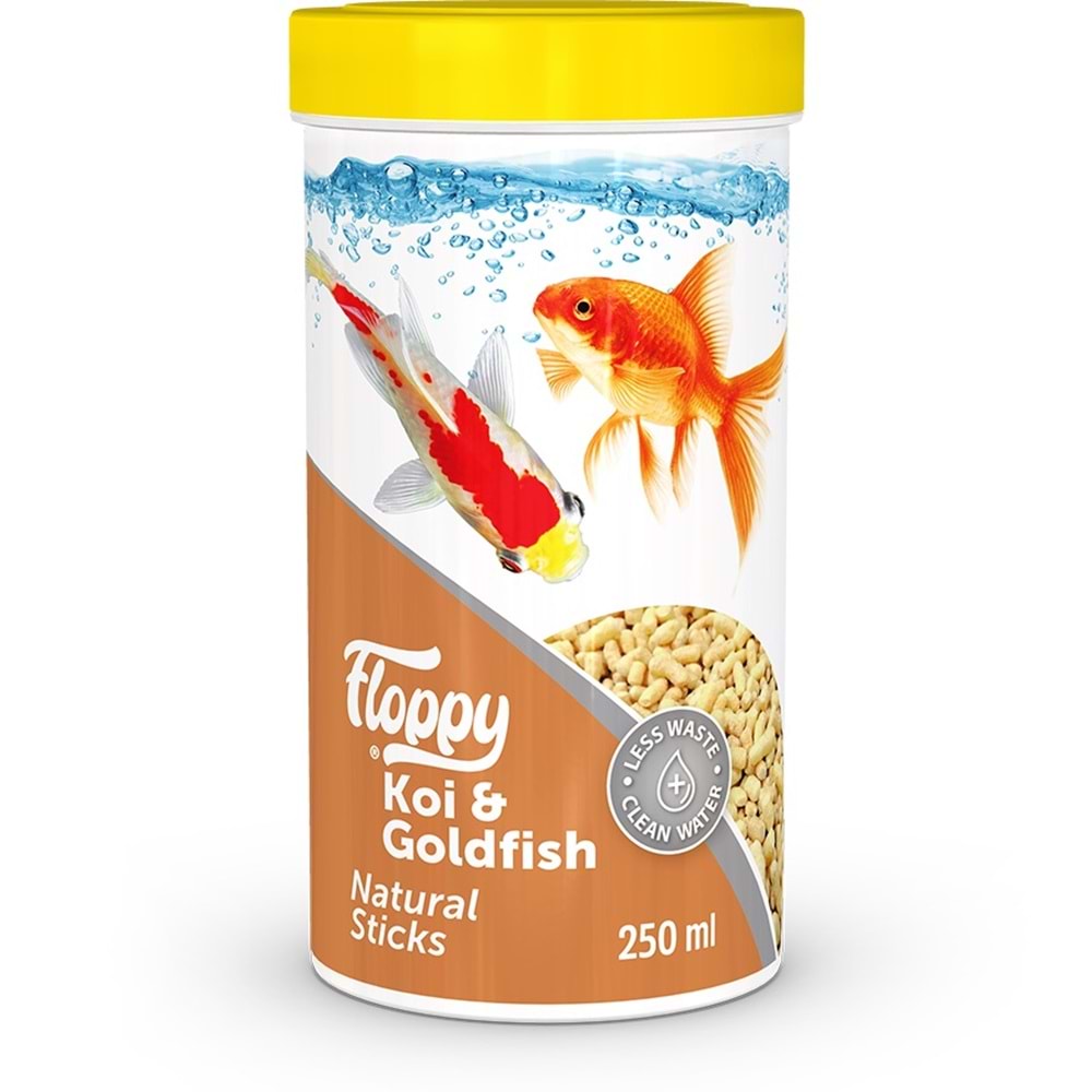 FLP033-FLOPPY KOI&GOLDFISH NATURAL STICKS 250ML