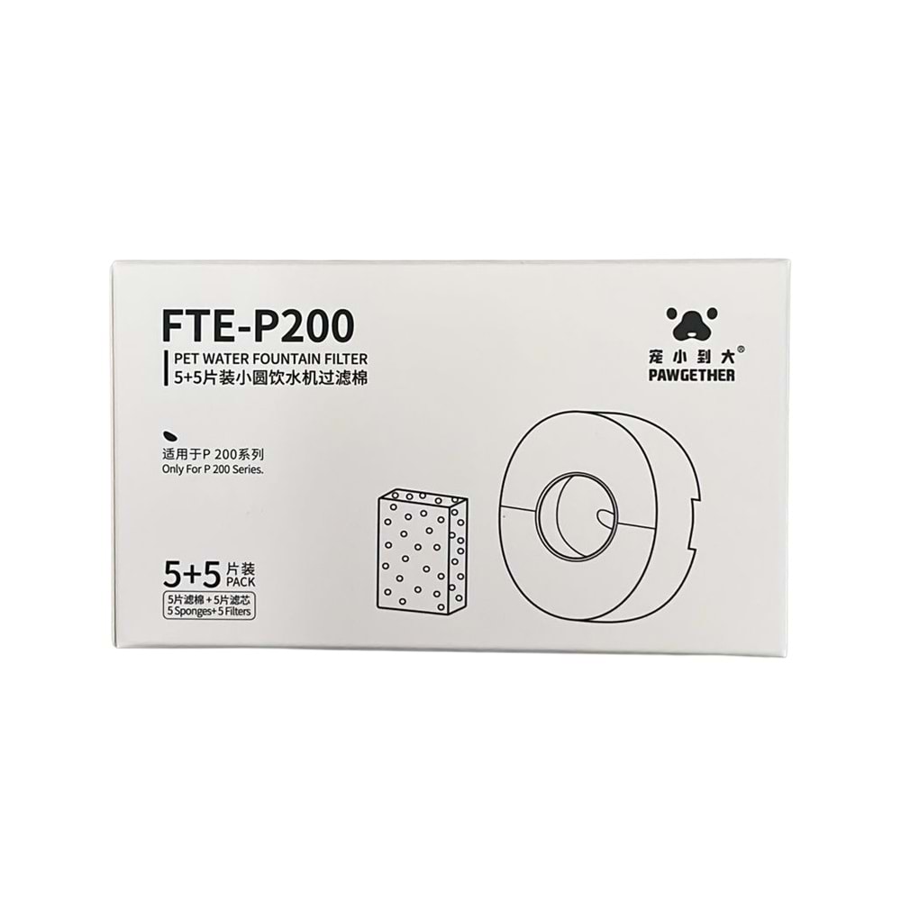 PAWGETHER FTE-P200 PURE 200S OTOMATİK SU SEBİLİ İÇİN YEDEK FİLTRE KARTUŞU 5Lİ