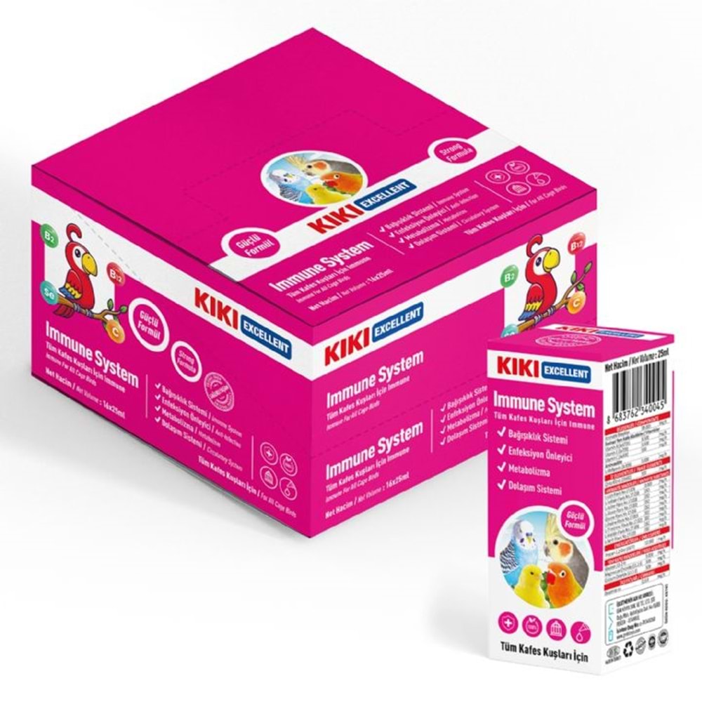 KB102-KIKI EXCELLENT KUŞ IMMUNE SYSTEM 25ML 16LI