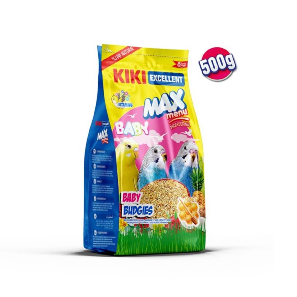 KB303-KIKI EXCELLENT YAVRU MUHABBET KUŞU YEMİ 500GR 12Lİ