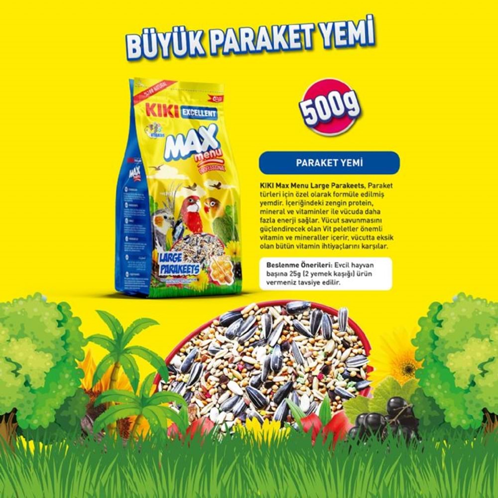 KB306-KIKI EXCELLENT LARGE PAREKET YEMİ 500GR 12Lİ
