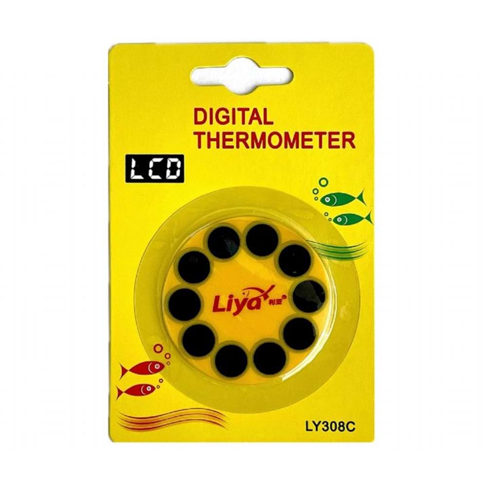 LY308C-LİYA YUVARLAK (LCD) DİJİTAL DERECE YAPIŞTIRMALI