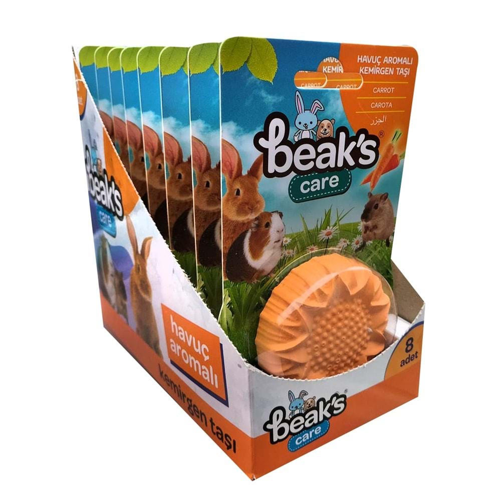 SG014 BEAKS HAVUÇ AROMALI KEMİRGEN TAŞI TEKLİ 8Lİ PAKET