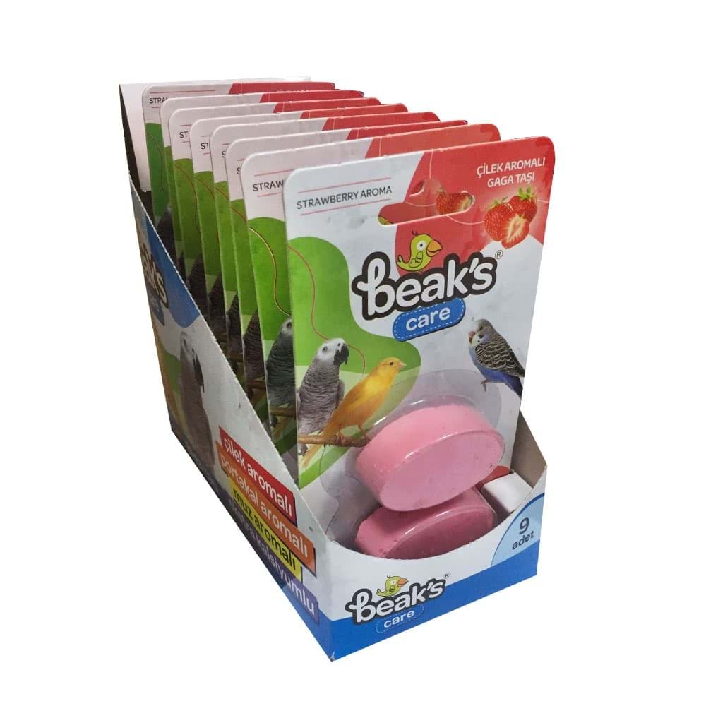 SG008 BEAKS ÇİLEK AROMALI GAGA TAŞI İKİLİ 9LU PAKET