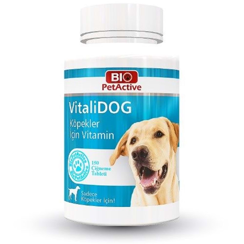 BIO PETACTİVE VİTALİDOG MULTİVİTAMİN 75GR 150TABS