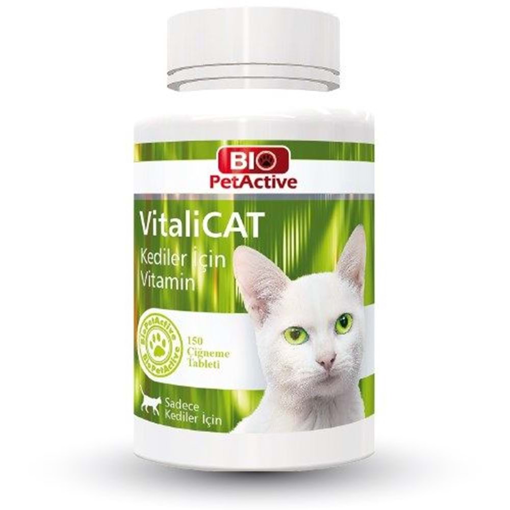 BIO PETACTİVE VİTALİCAT MULTİVİTAMİN 75GR 150TABS
