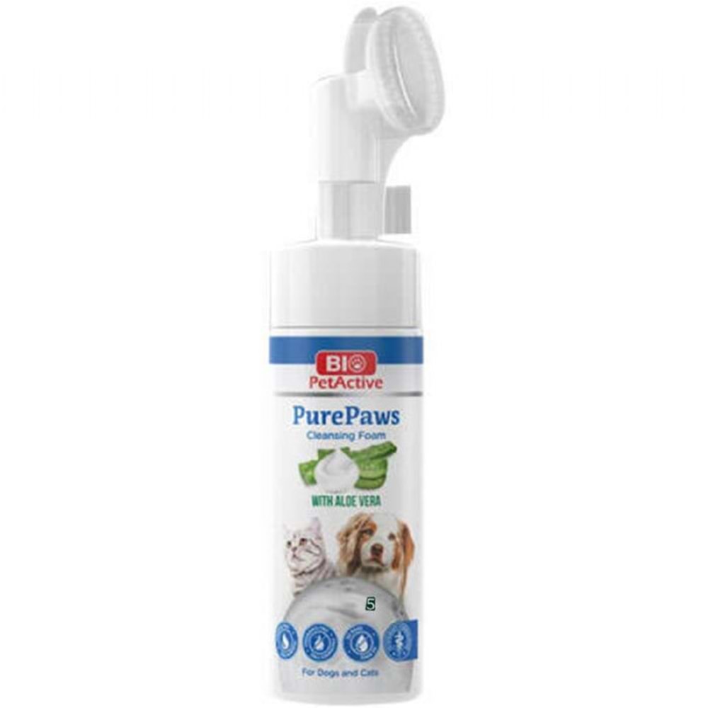 BIO PETACTİVE PUREPAWS PATİ TEMİZLEME KÖPÜĞÜ 150ML