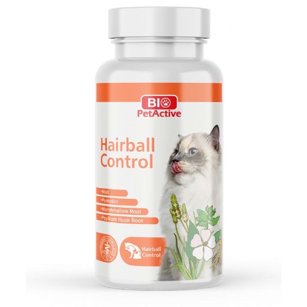 BIO PETACTİVE KEDİLER İÇİN HAİRBALL CONTROL 90 TABS