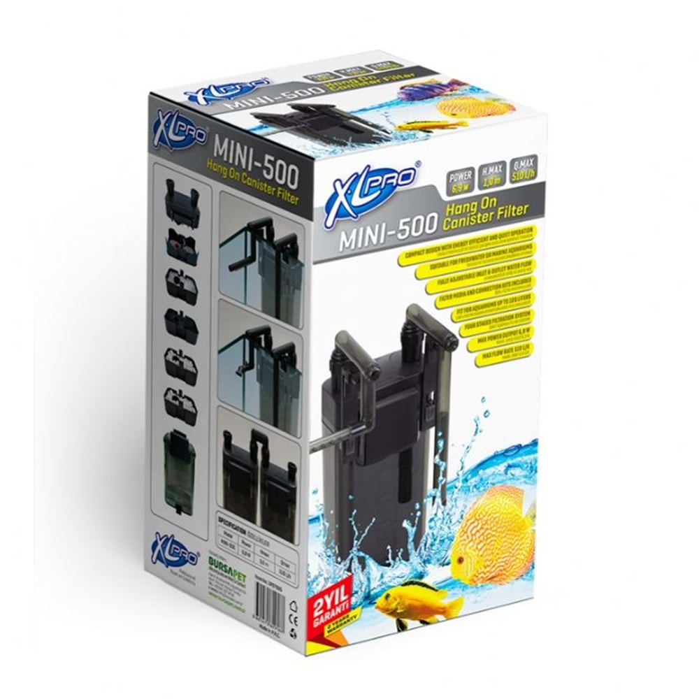XLPRO MINI-500 MİNİ DIŞ FİLTRE 510L/H (DOLU)