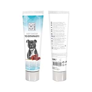 10118099 M-PETS KÖPEKLER İÇİN BİFTEK AROMALI DİŞ MACUNU 100GRX12Lİ SET