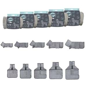 10126399 M-PETS BATH TİME KÖPEKLER İÇİN BORNOZ (L)