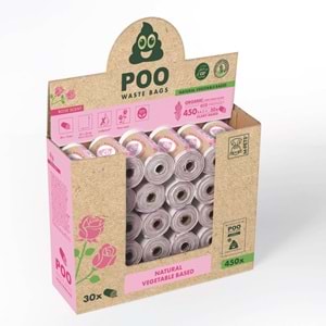 10170699 M-PETS POO DIŞKI POŞETİ 15 YAPRAK GÜL KOKULU 30LU PAKET
