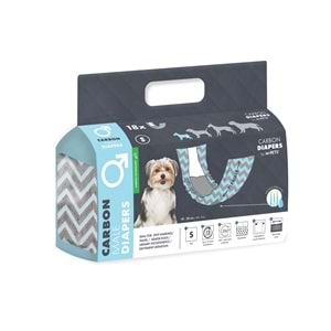 10173999 M-PETS CARBONLU DIAPERS ERKEK KÖPEKLER İÇİN KÜLOT (S) 18Lİ