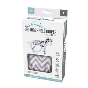 10179699 M-PETS ERKEK KÖPEKLER İÇİN YIKANABİLİR KÜLOT 2Lİ (L)