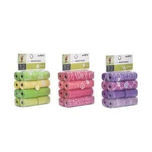 10182299 M-PETS DIŞKI POŞETİ 15 YAPRAK GÜL KOKULU 16LI PAKET