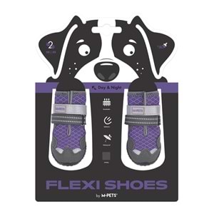 10371199 M-PETS FLEXI KÖPEKLER İÇİN AYAKKABI #2 XS PURPLE EDİTİON