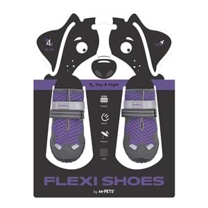10371399 M-PETS FLEXI KÖPEKLER İÇİN AYAKKABI #4 M PURPLE EDİTİON