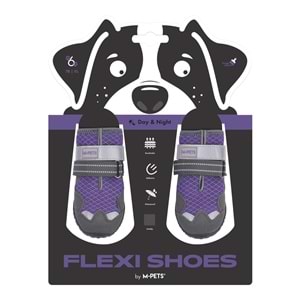 10371599 M-PETS FLEXI KÖPEKLER İÇİN AYAKKABI #6 XL PURPLE EDİTİON