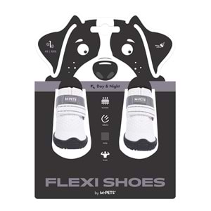 10371899 M-PETS FLEXI KÖPEKLER İÇİN AYAKKABI #1 XXS WHİTE EDİTİON
