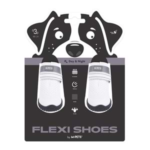 10372099 M-PETS FLEXI KÖPEKLER İÇİN AYAKKABI #3 S WHİTE EDİTİON