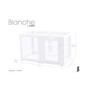 10442701 M-PETS BLANCHE OYUN ÇİTİ 6 PANEL (S) WHİTE