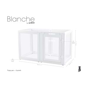 10442901 M-PETS BLANCHE OYUN ÇİTİ 6 PANEL (L) WHİTE