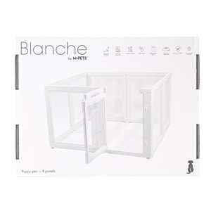 10443001 M-PETS BLANCHE OYUN ÇİTİ 8 PANEL (L) WHİTE