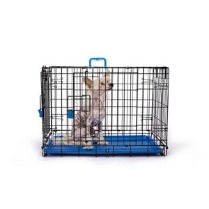 10450517 M-PETS VOYAGER KÖPEK KAFESİ 2 KAPILI (S) MAVİ 61X46X48CM