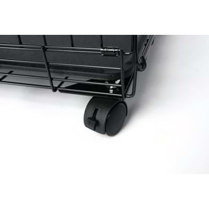 10451708 M-PETS VOYAGER TEKERLEKLİ KÖPEK KAFESİ 2 KAPILI (M) SİYAH 76X48X53CM