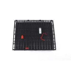 10451808 M-PETS VOYAGER TEKERLEKLİ KÖPEK KAFESİ 2 KAPILI (L) SİYAH 91X58X63CM