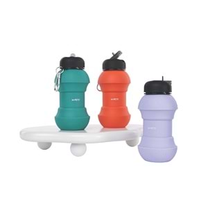 10540799 M-PETS ON THE ROAD KATLANABİLEN SEYAHAT SULUĞU 200-550ML TURQUOISE BLUE