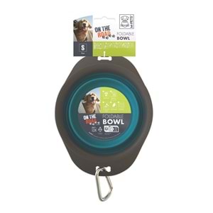 10552399 M-PETS ON THE ROAD KATLANABİLEN MAMA KABI (S) 420ML TURKUAZ/BROWN