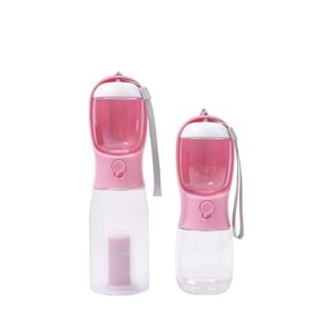 10554899 M-PETS ON THE ROAD 2İN1 KÖPEK SEYAHAT SULUĞU 300ML PİNK
