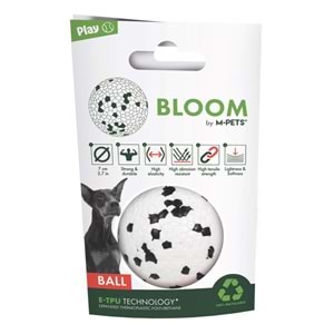 10643499 M-PETS BLOOM BALL OYUN TOPU PARÇALANMAZ WHİTE/BLACK