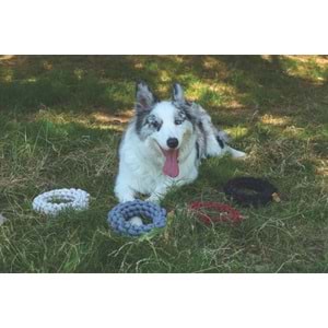 10648208 M-PETS COTO BLACK RING 18CM ÖRGÜ HALKA OYUNCAK