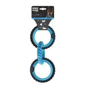 10660099 M-PETS RING KING KÖPEK OYUNCAĞI TRİPLE BLUE/BLACK