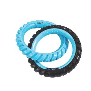 10660299 M-PETS RING KING KÖPEK OYUNCAĞI DOUBLE BLUE/BLACK