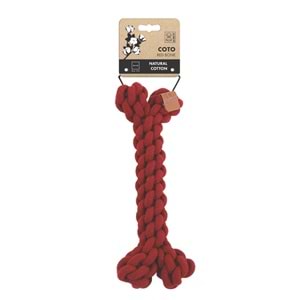 10663205 M-PETS COTO RED BONE 30CM ÖRGÜ KEMİK OYUNCAK