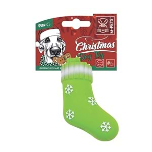 10663999 M-PETS CHRISTMAS GREEN STOCKING KÖPEK OYUNCAĞI 13CM