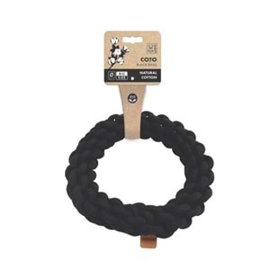 10669208 M-PETS COTO BLACK RING 25CM ÖRGÜ HALKA OYUNCAK