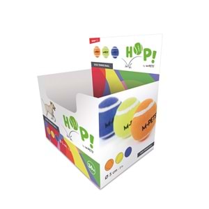 10670699 M-PETS HOP TENNİS TOPU MİX COLOR 5CM 36LI SET DISPLAY